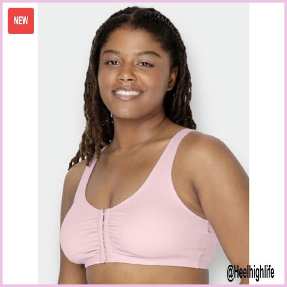 Front Closure Cotton Bra Multi-Pack, Wide Straps, Lightweight Support - Picture 3 of 8